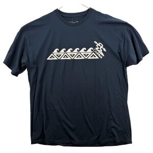 Da Hui Shirt Mens 2XL Navy Kaisers Graphic Surf Hawaii Wave Logo Cotton Tee NWT